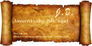 Javorniczky Dániel névjegykártya