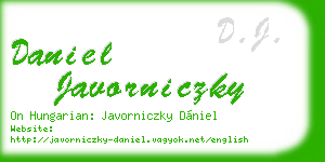 daniel javorniczky business card
